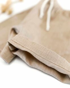 Leinen Bermuda Chino Shorts für Mädchen und Jungen - knielang